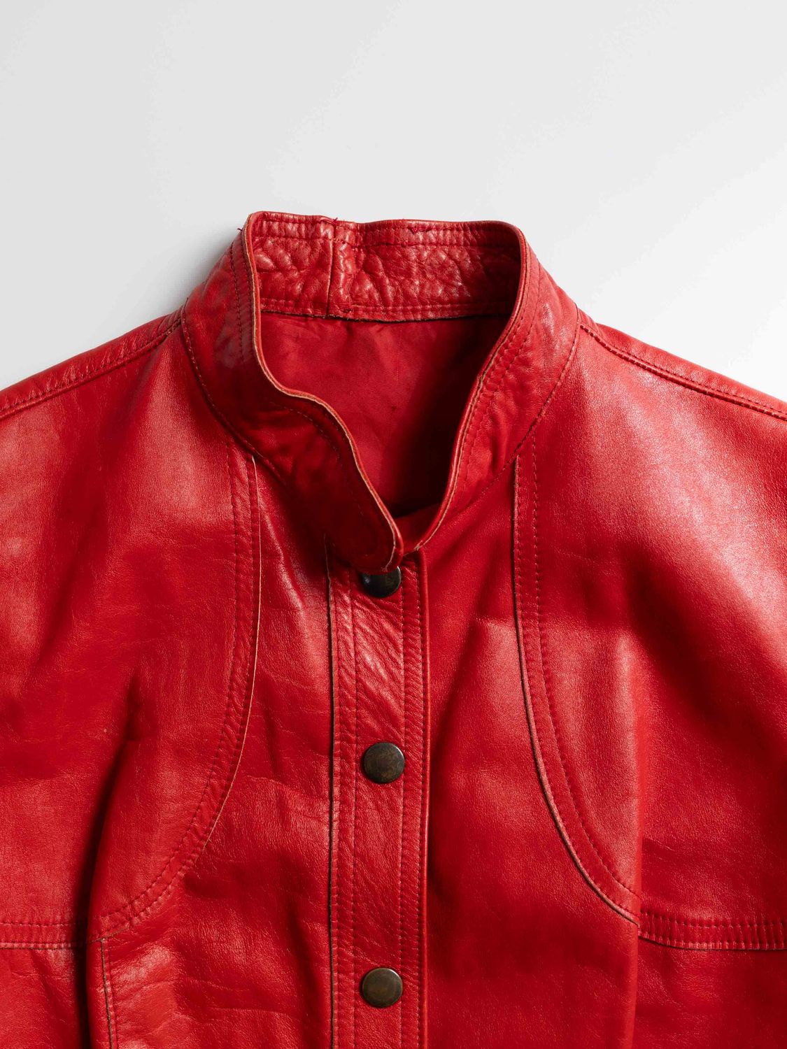 Vintage Red Leather Vest