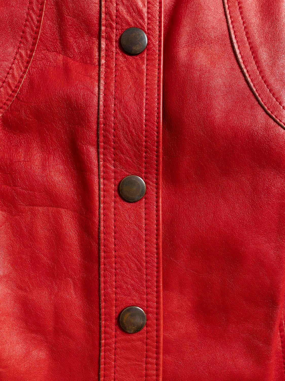 Vintage Red Leather Vest
