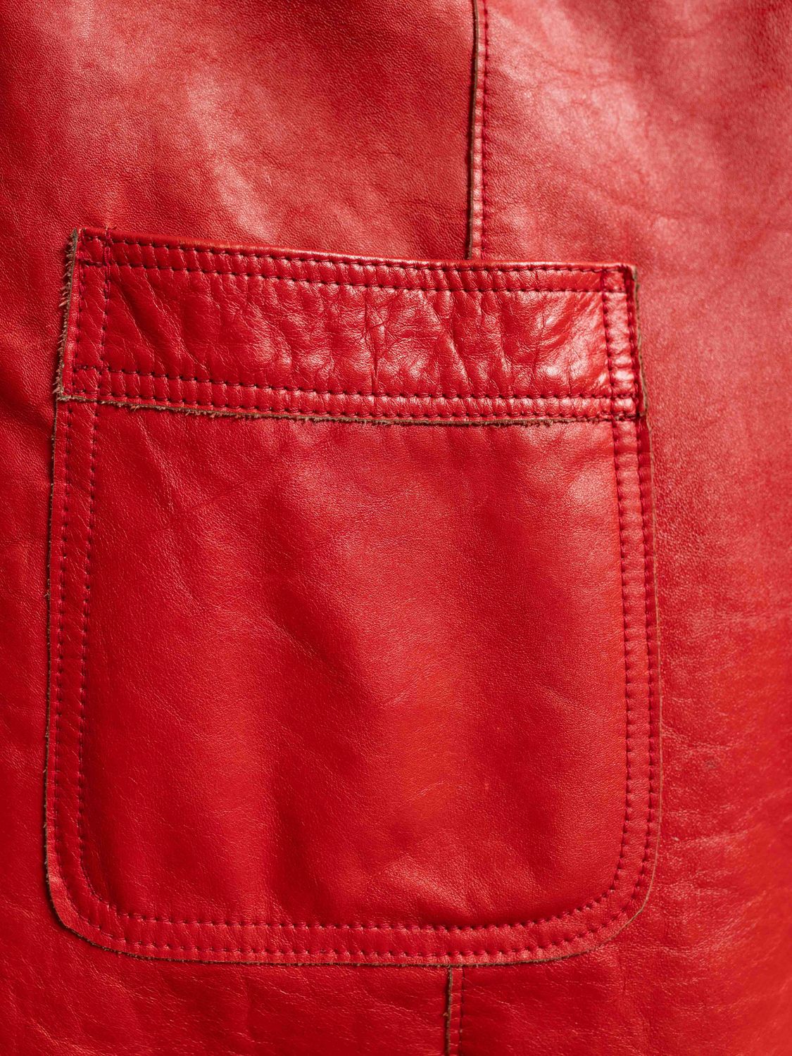 Vintage Red Leather Vest