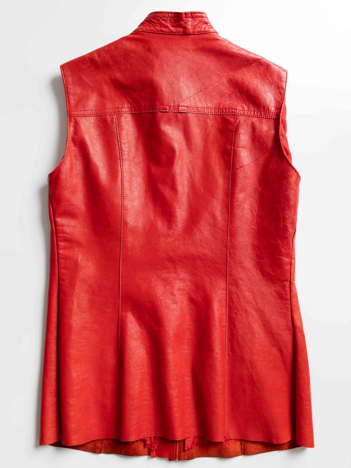 Vintage Red Leather Vest