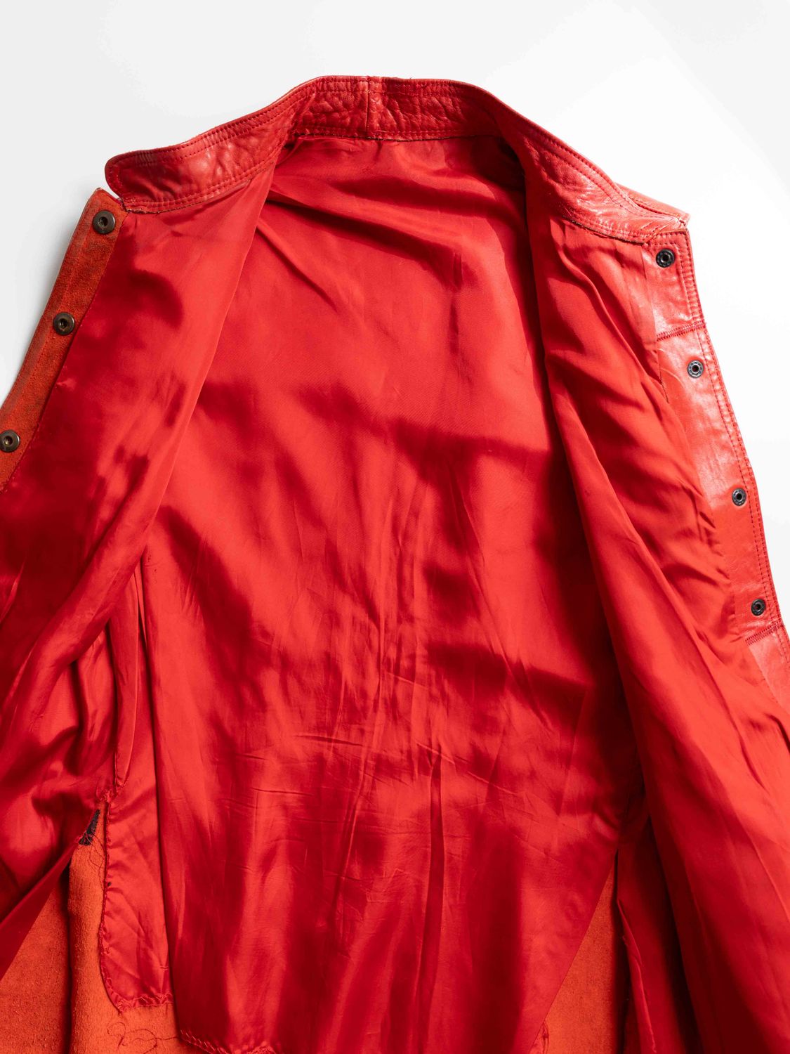 Vintage Red Leather Vest