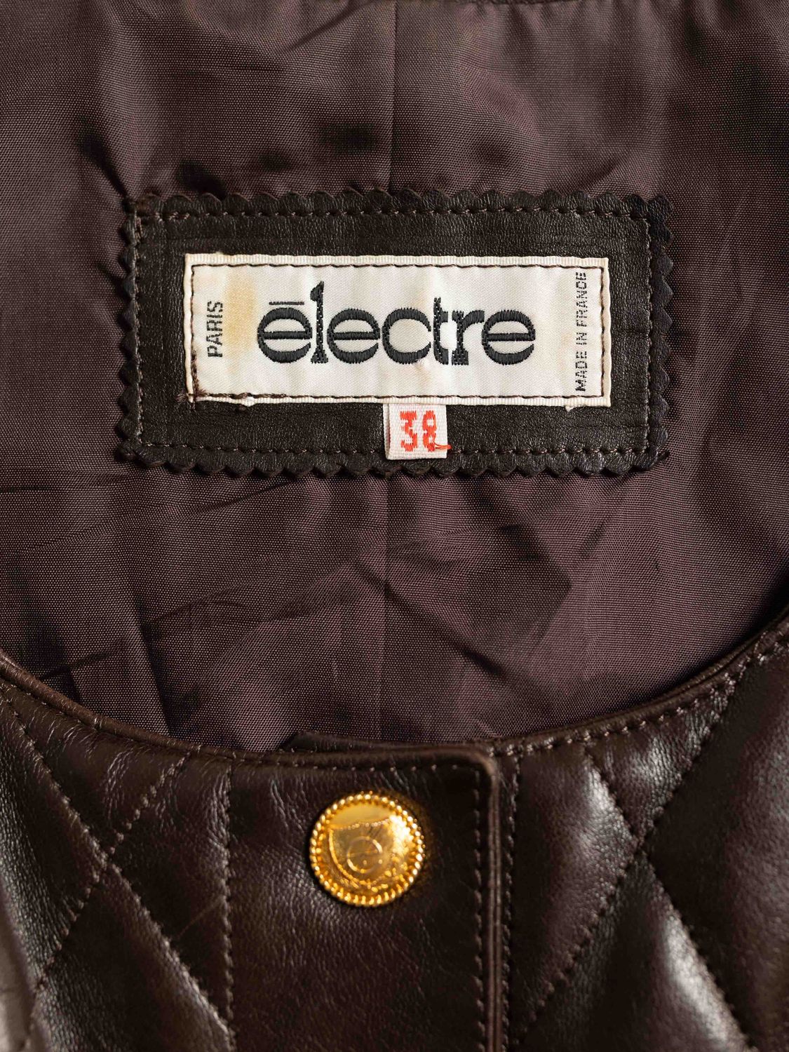 Vintage Quilted Leather Vest
