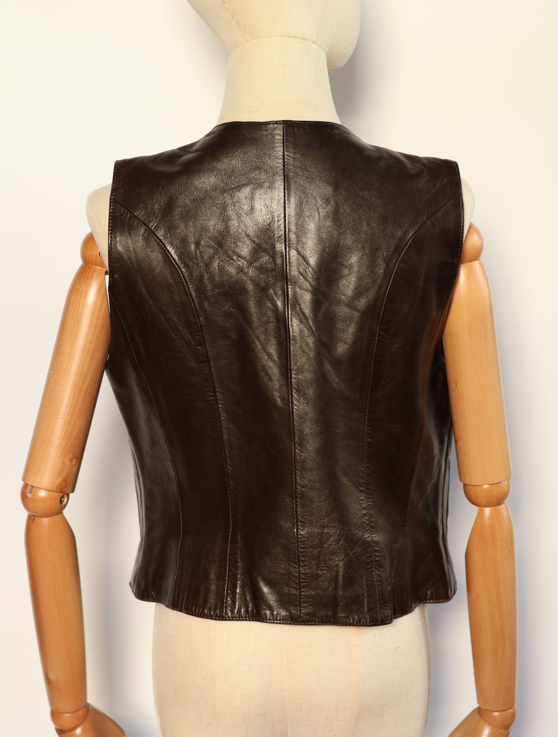 Vintage Quilted Leather Vest