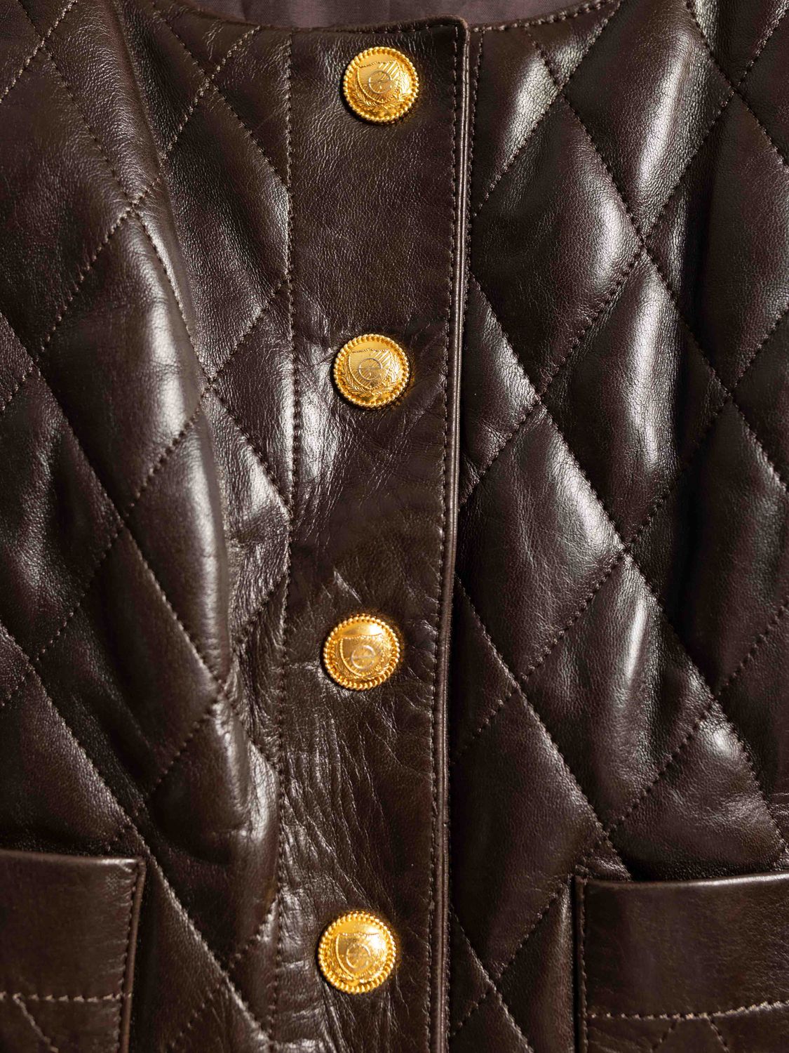 Vintage Quilted Leather Vest