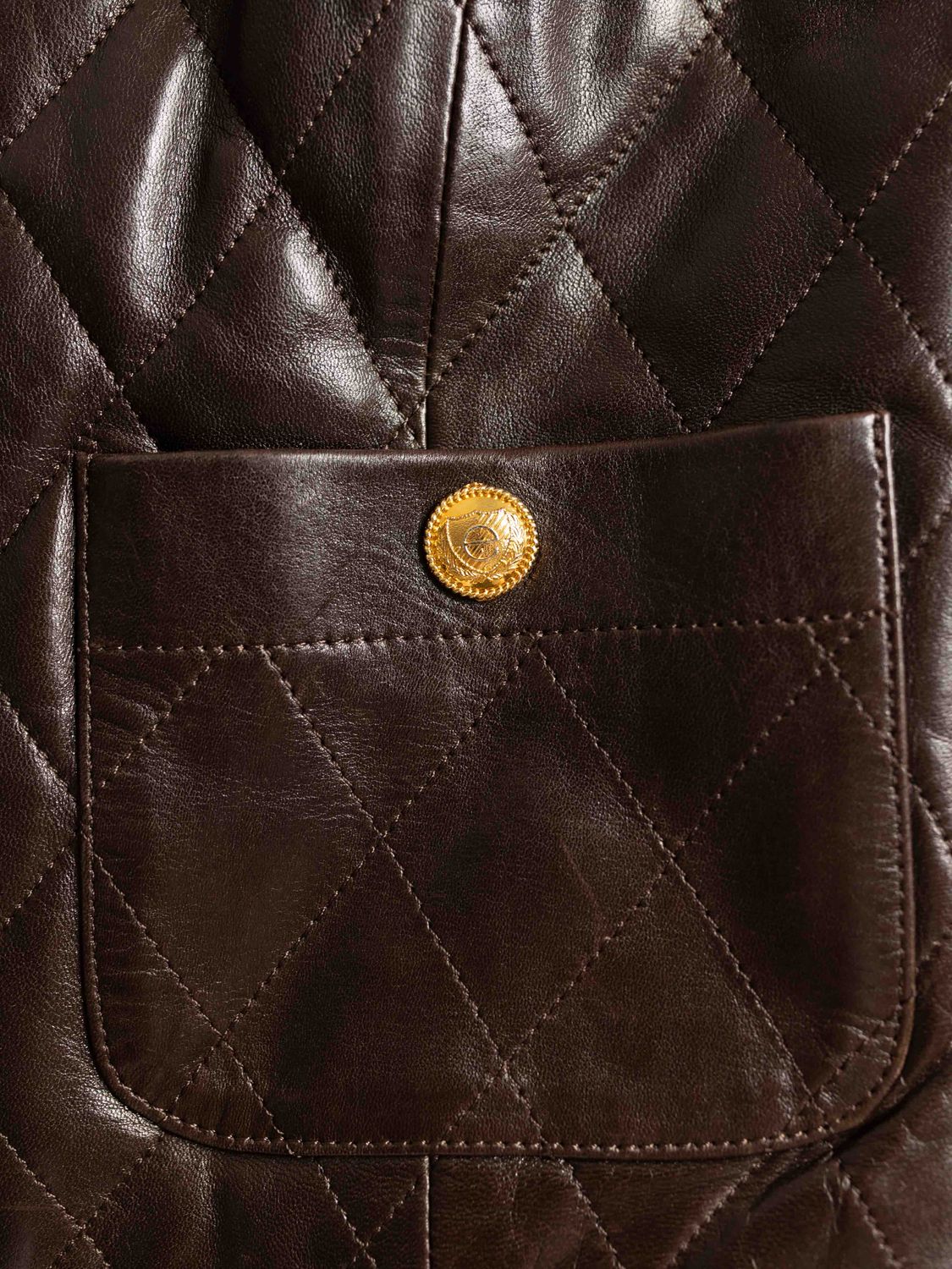 Vintage Quilted Leather Vest