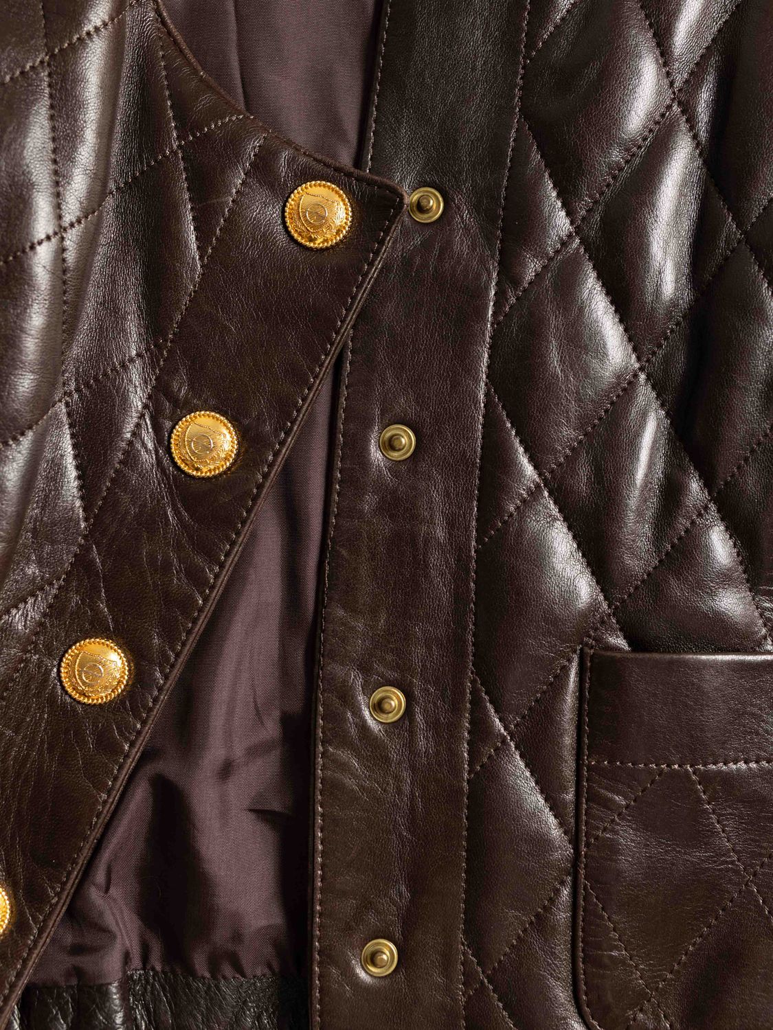 Vintage Quilted Leather Vest