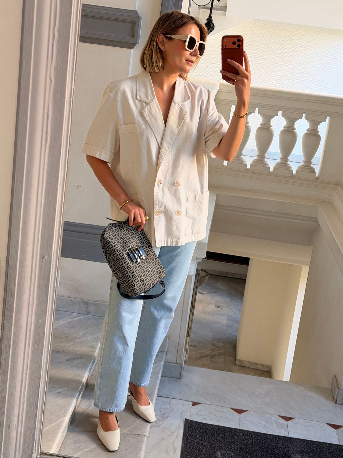 Vintage Oversized Linen Jacket