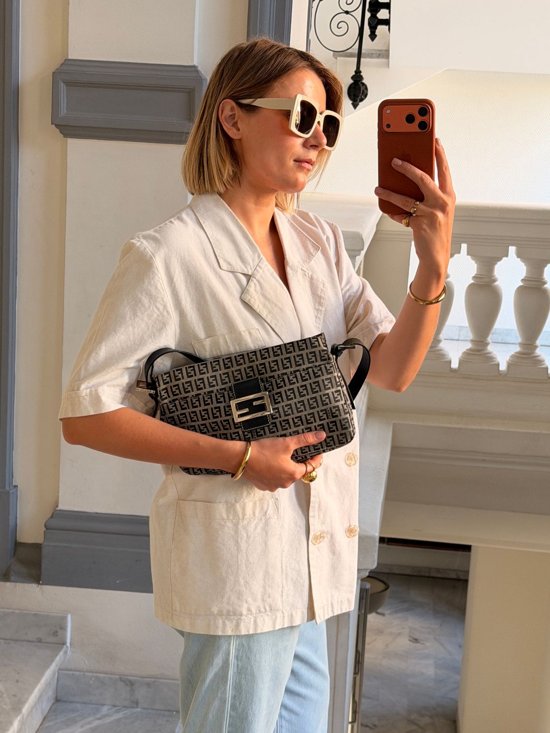 Vintage Oversized Linen Jacket