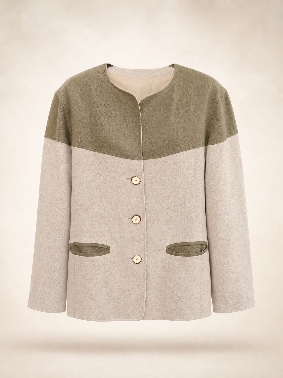 Sage Green Linen Jacket