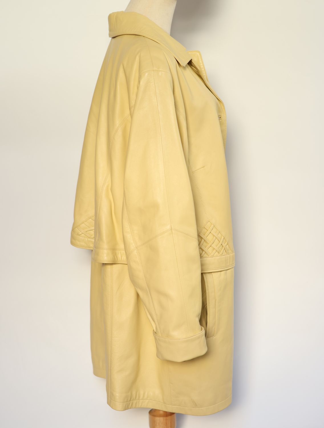 Butter Yellow Leather Coat