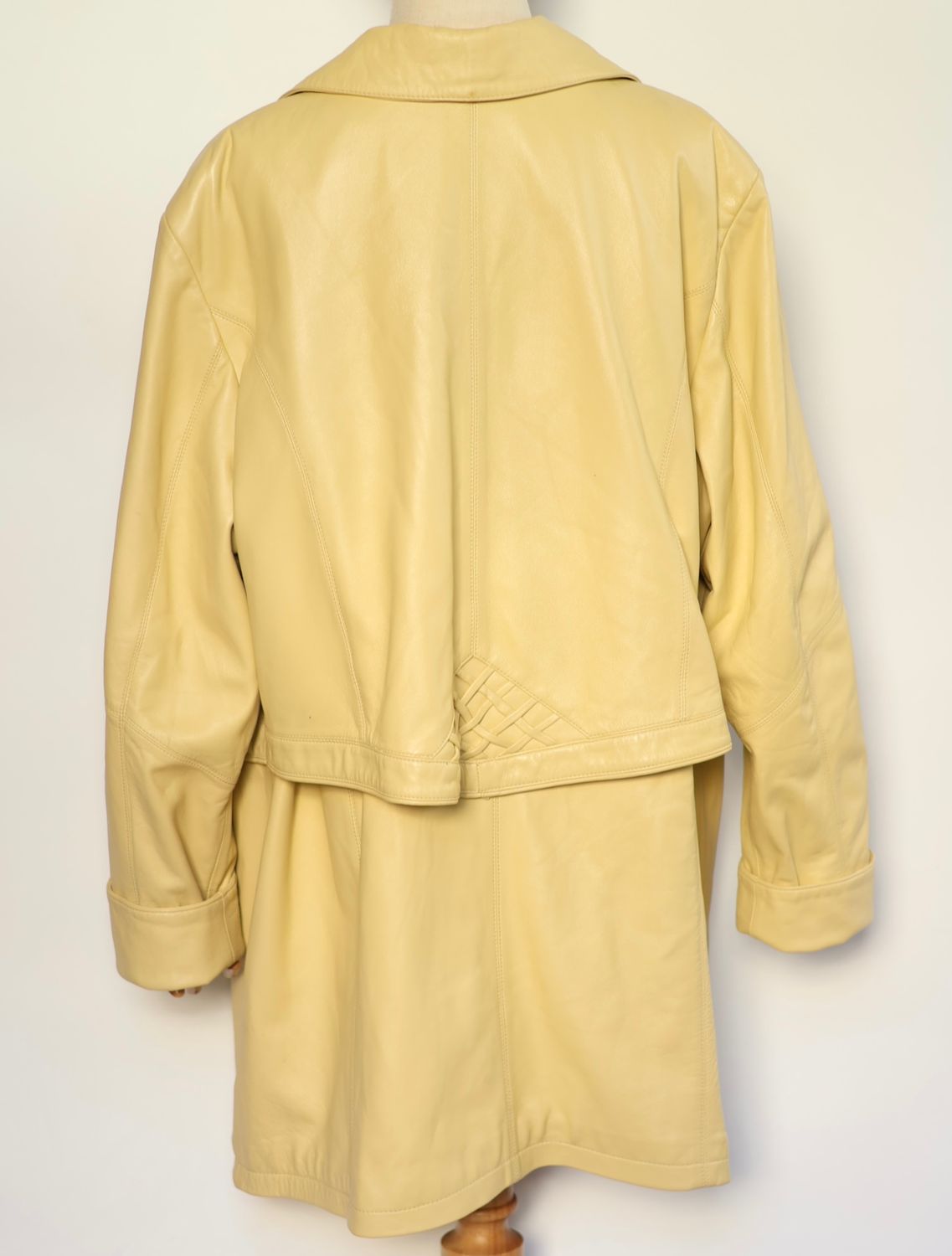 Butter Yellow Leather Coat