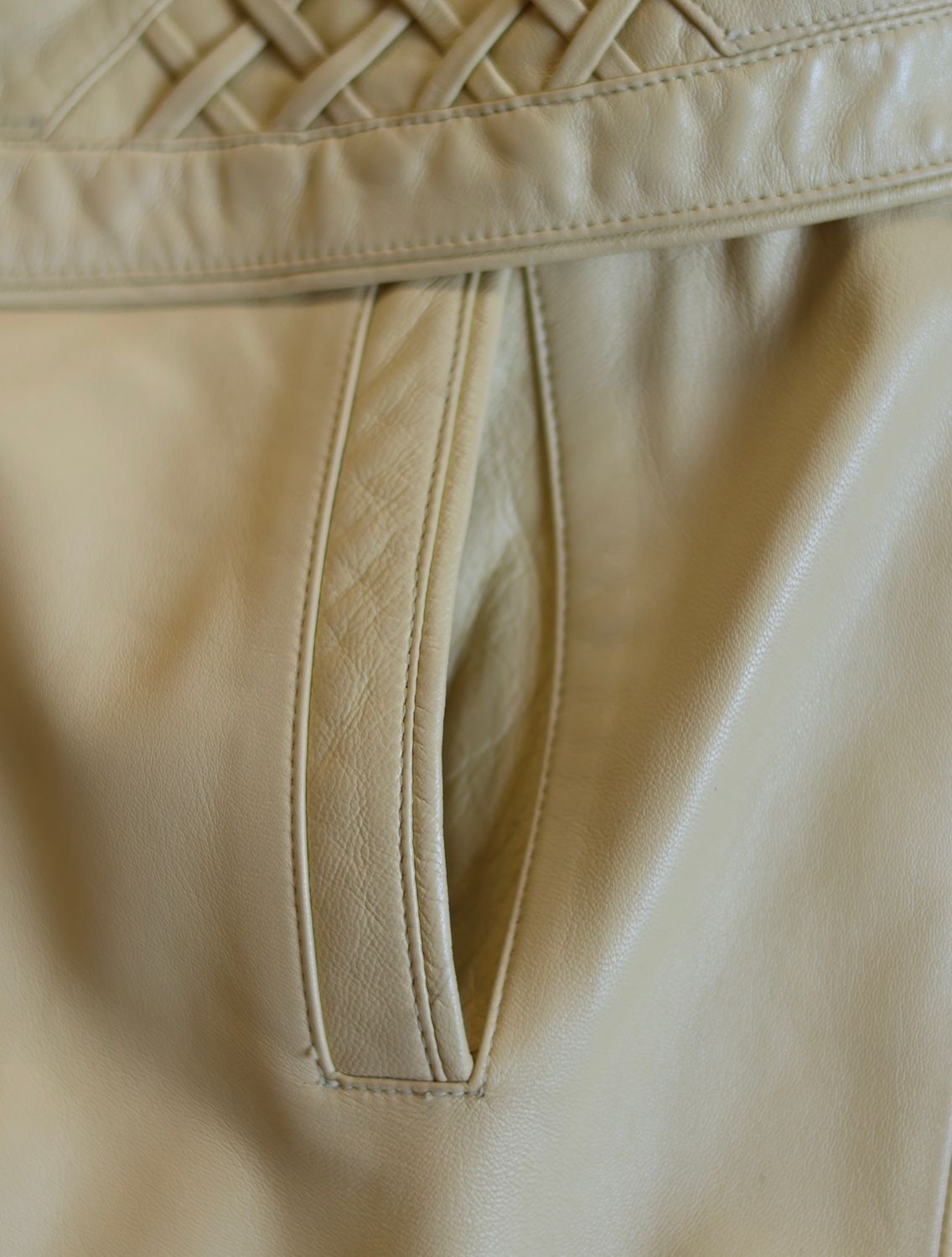 Butter Yellow Leather Coat
