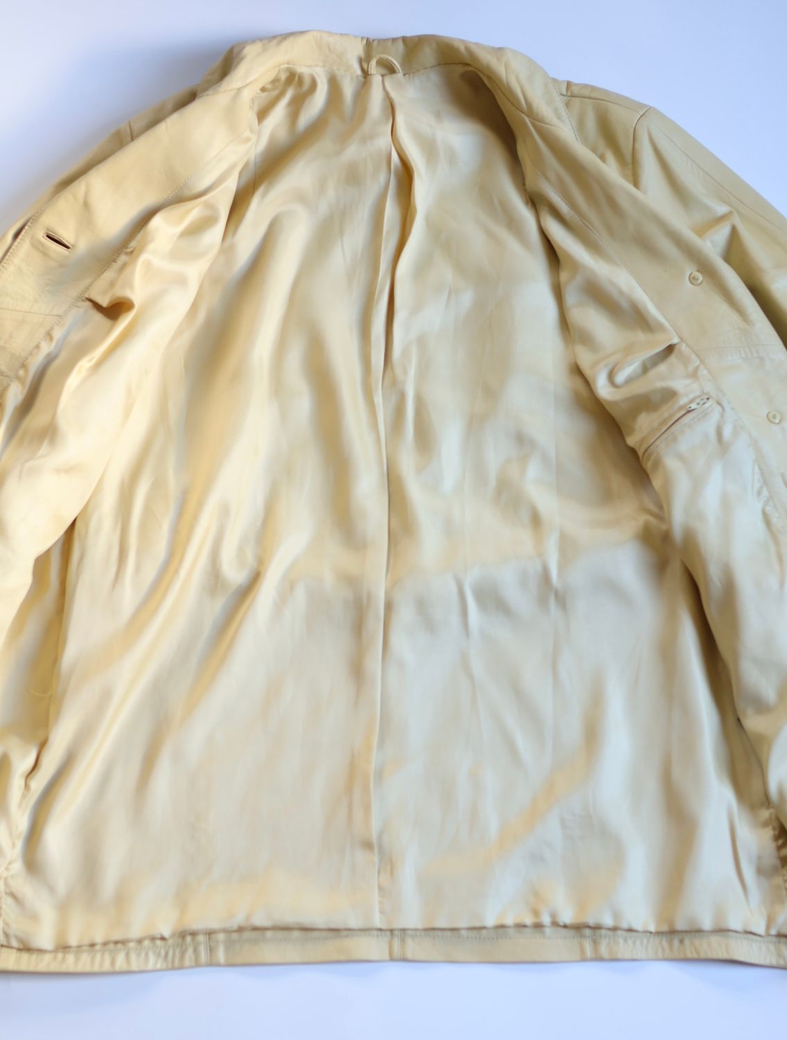 Butter Yellow Leather Coat