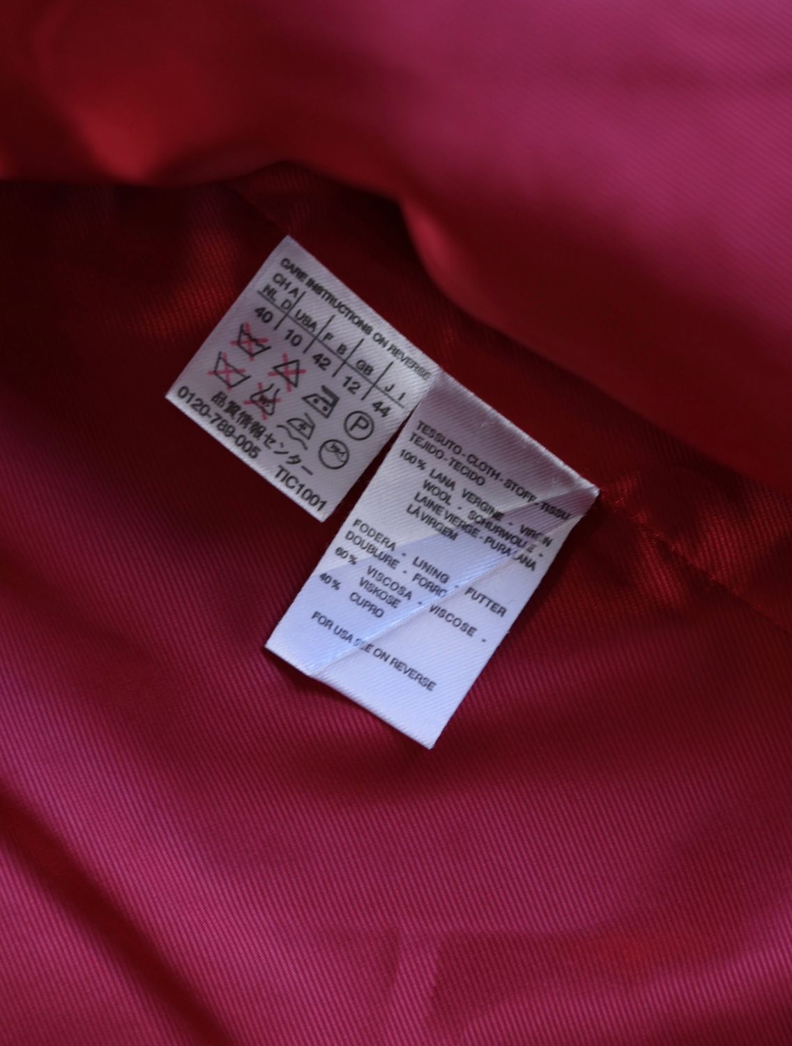 Max Mara Red Wool Blazer