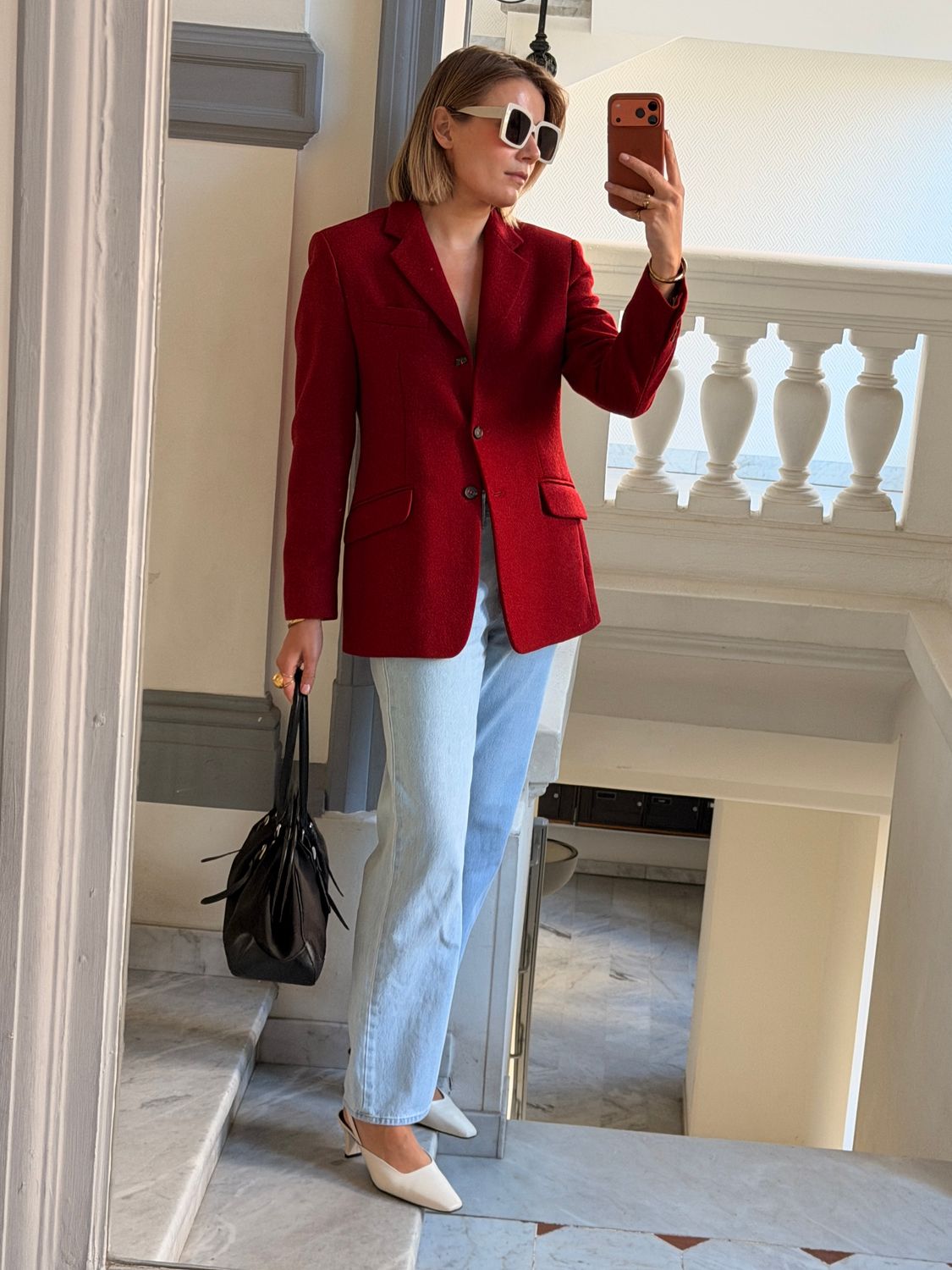 Max Mara Red Wool Blazer