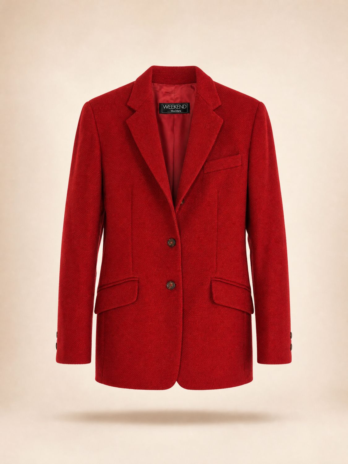 Max Mara Red Wool Blazer
