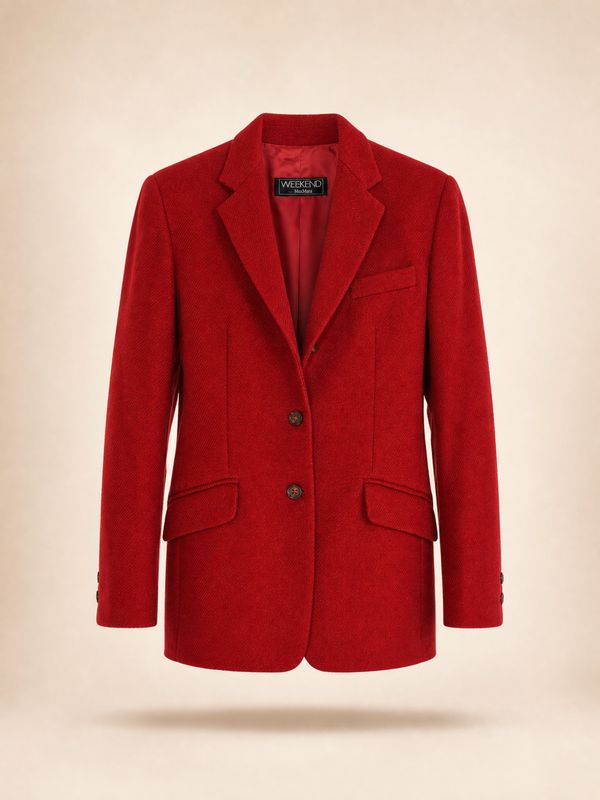 Max Mara Red Wool Blazer