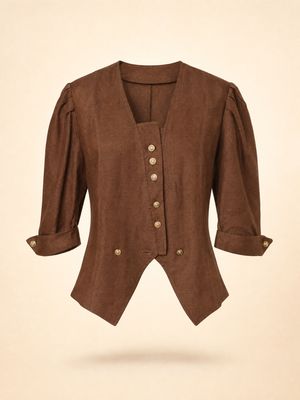 Vintage Puff Sleeves Jacket