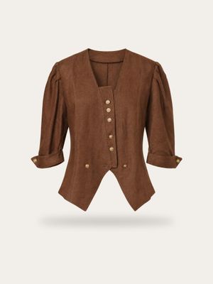 Vintage Puff Sleeves Jacket