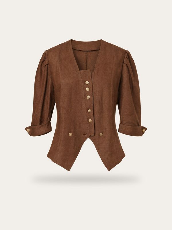 Vintage Puff Sleeves Jacket