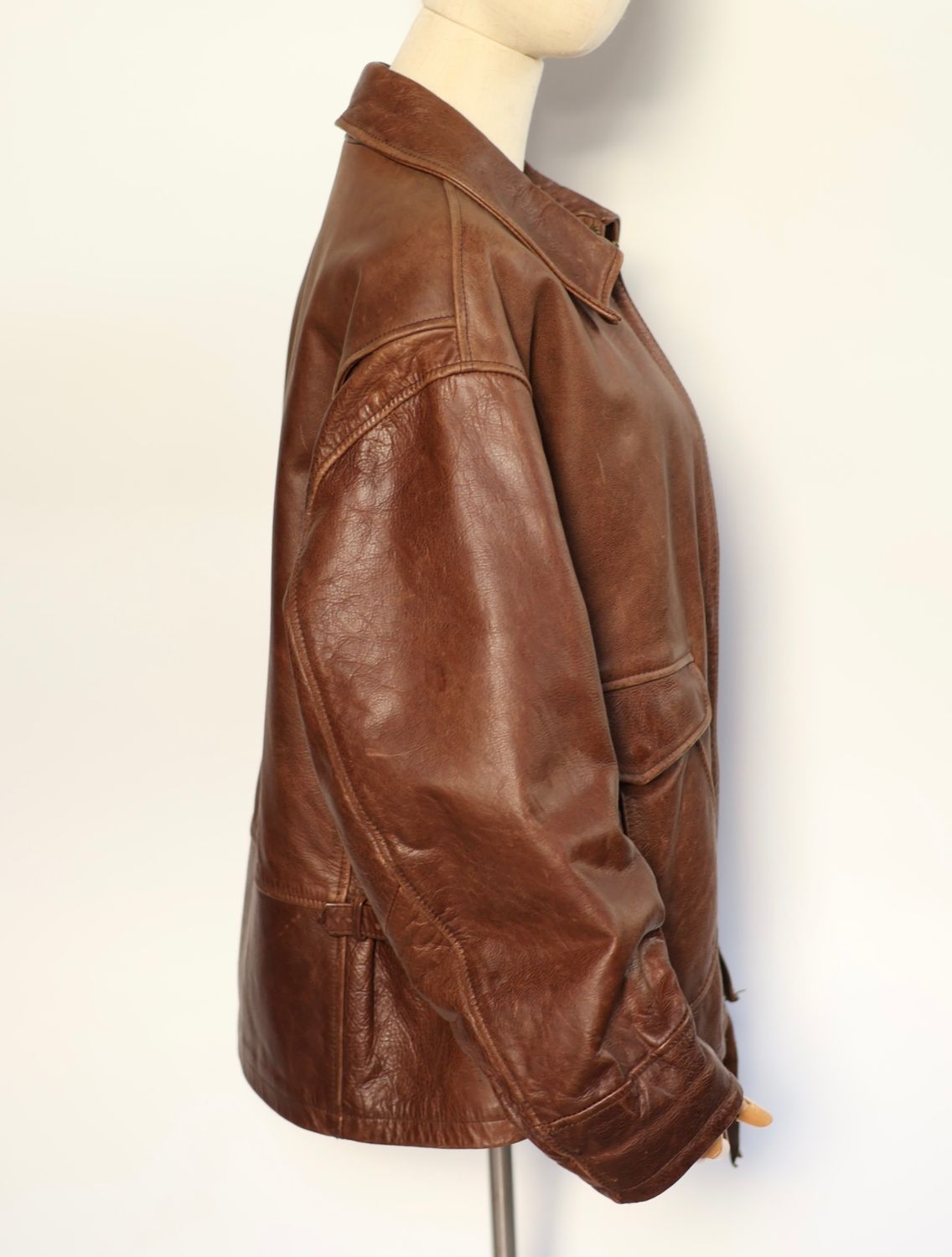 Moto Oversized Leather Jacket