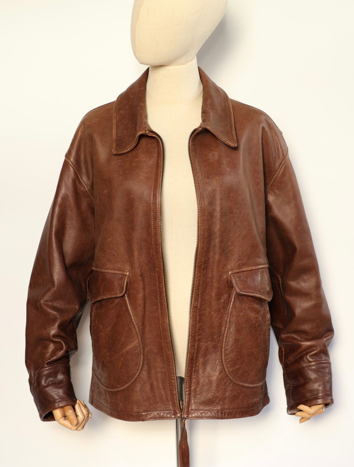 Moto Oversized Leather Jacket
