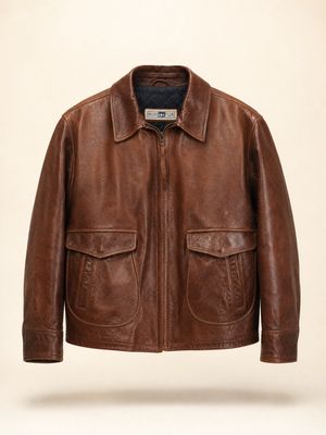 Moto Oversized Leather Jacket