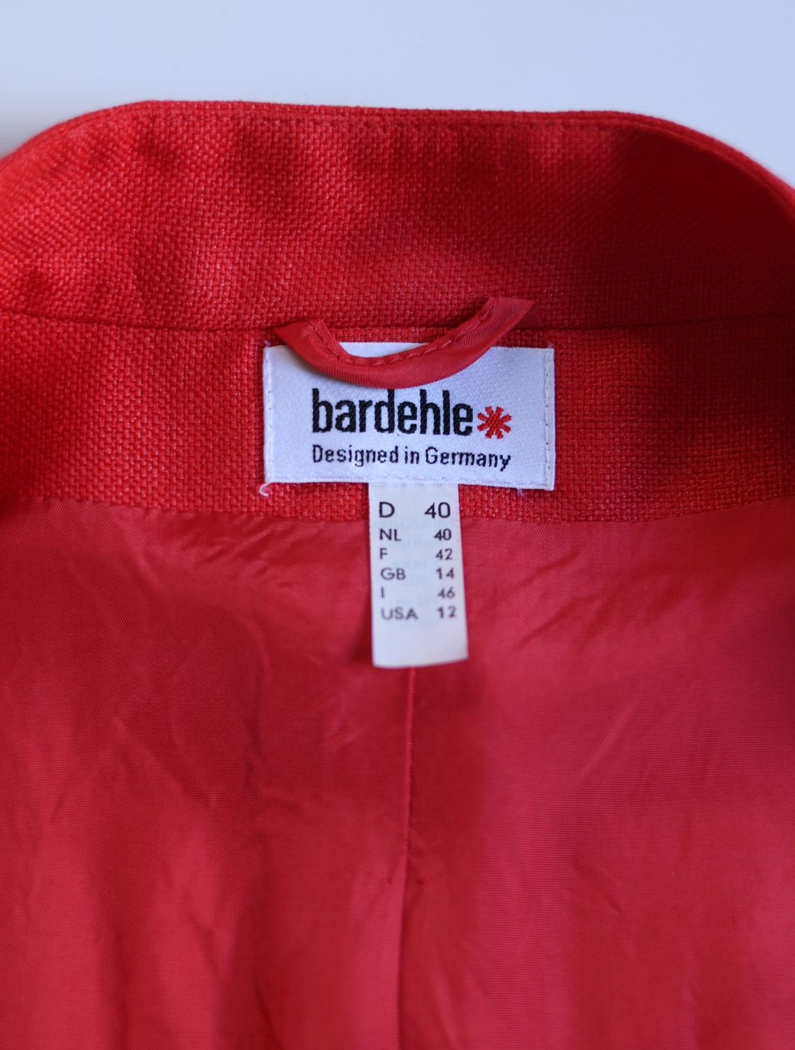 Red Wool Tailored Jacket