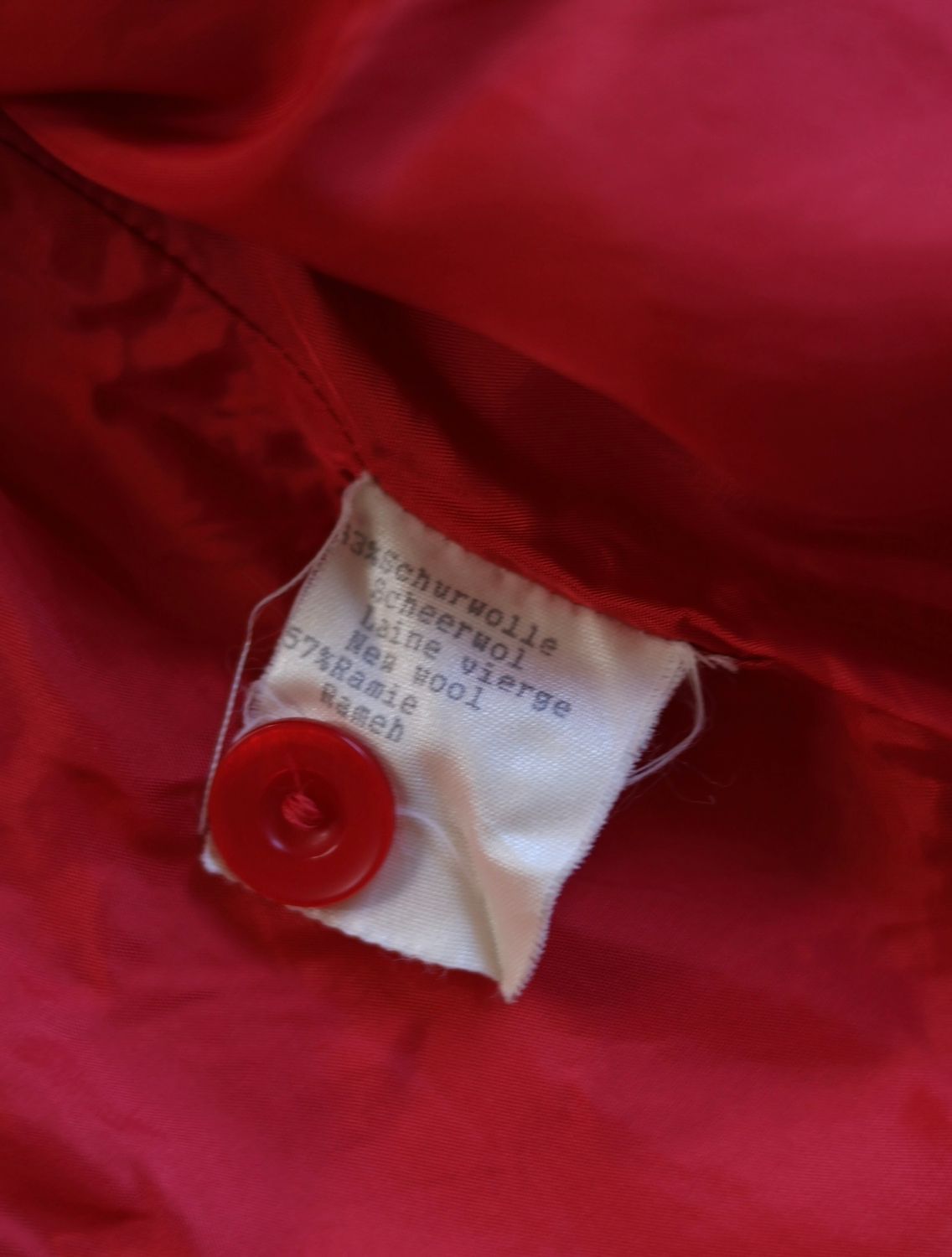 Red Wool Tailored Jacket