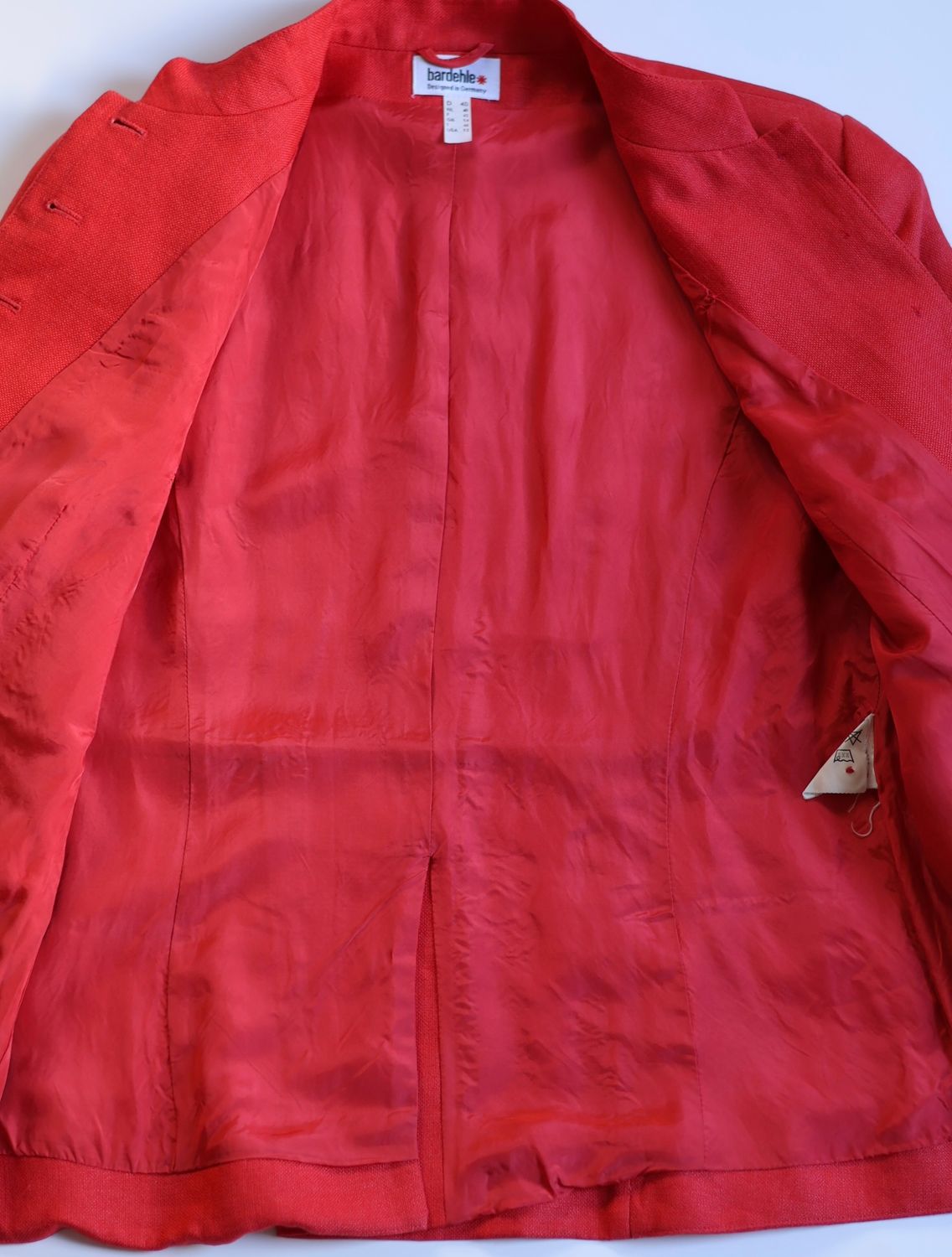Red Wool Tailored Jacket