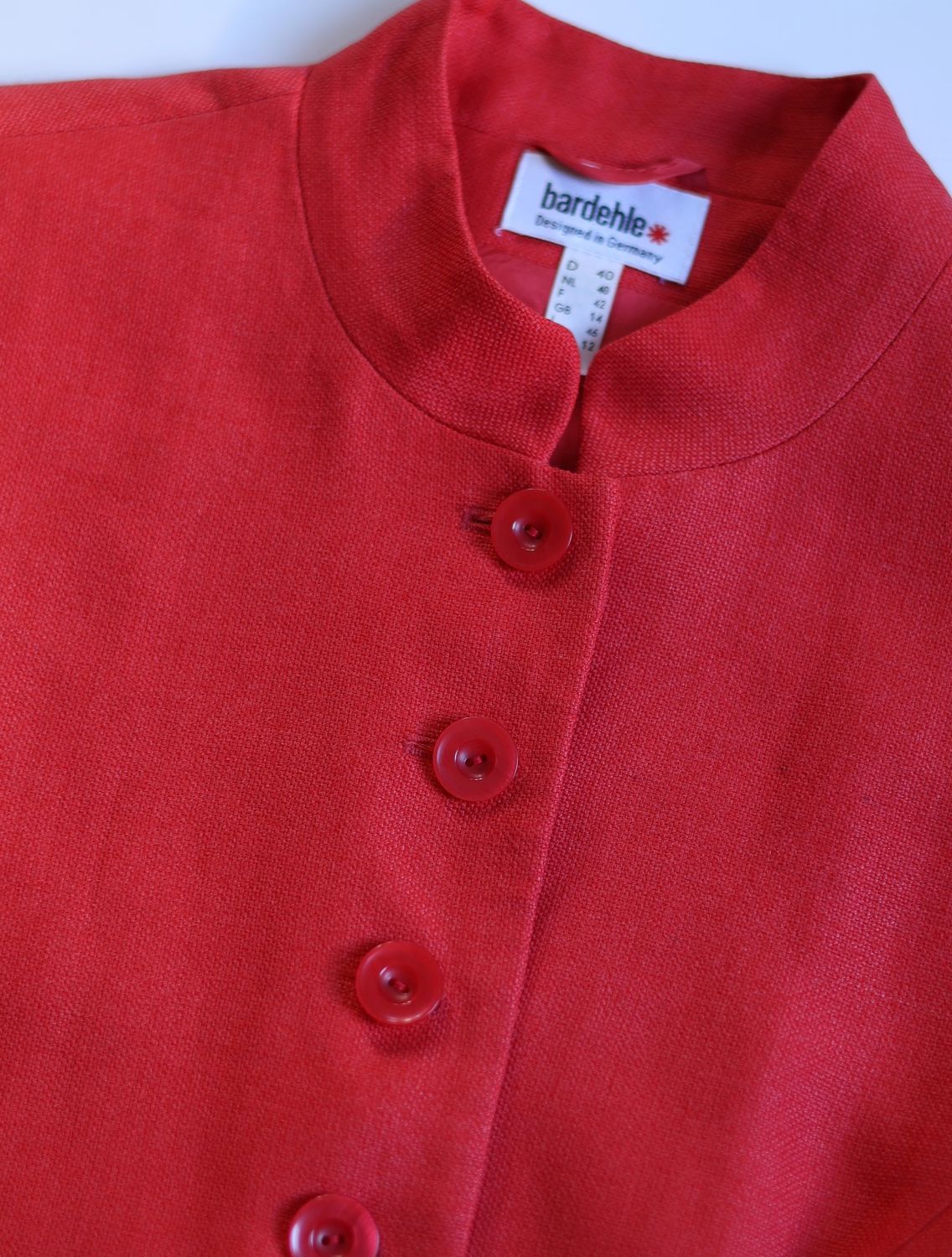 Red Wool Tailored Jacket