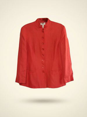 Red Wool Tailored Jacket