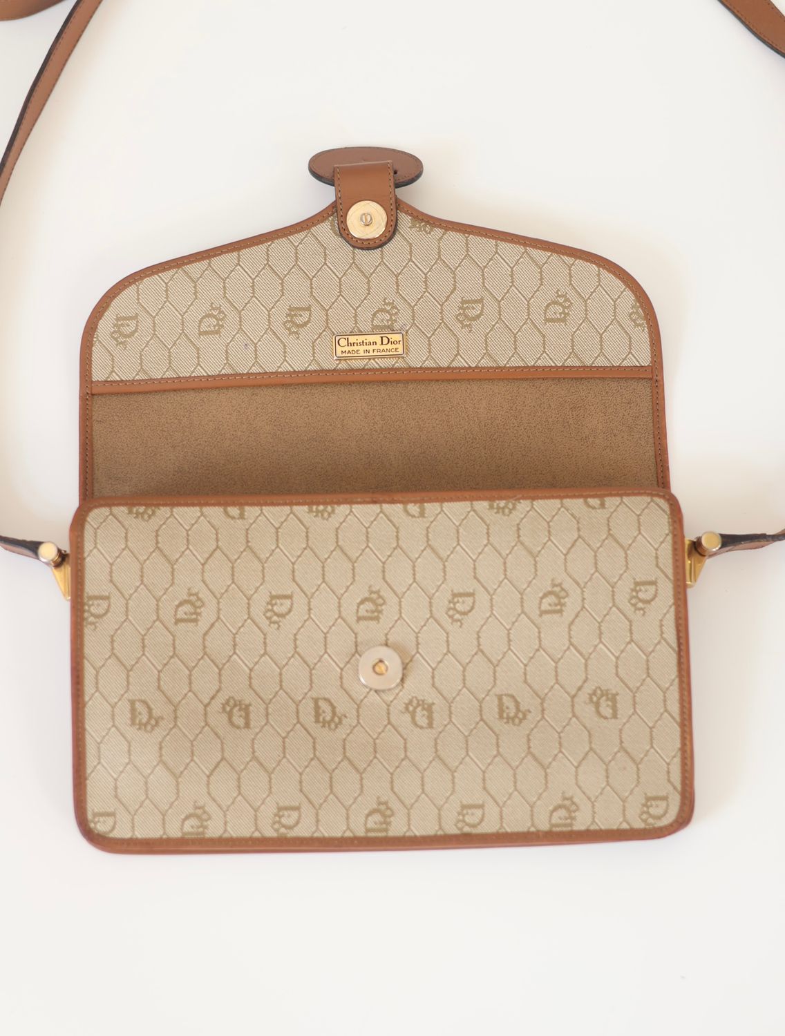 Christian Dior Honeycomb Canvas Bag