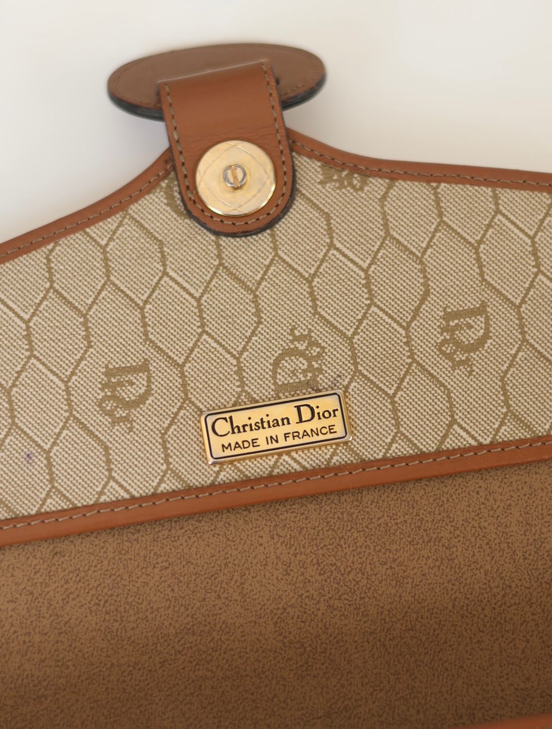 Christian Dior Honeycomb Canvas Bag