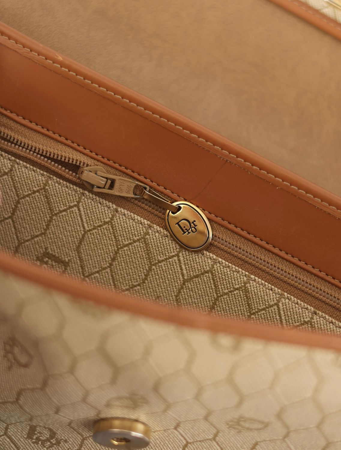Christian Dior Honeycomb Canvas Bag
