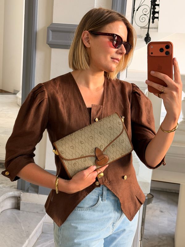 Christian Dior Honeycomb Canvas Bag