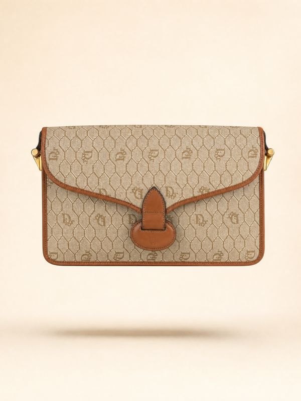 Christian Dior Honeycomb Canvas Bag