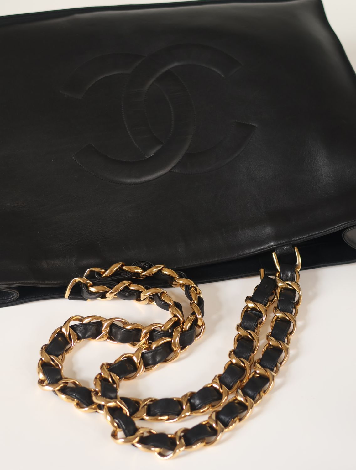 Chanel CC Logo Oversized Tote Bag