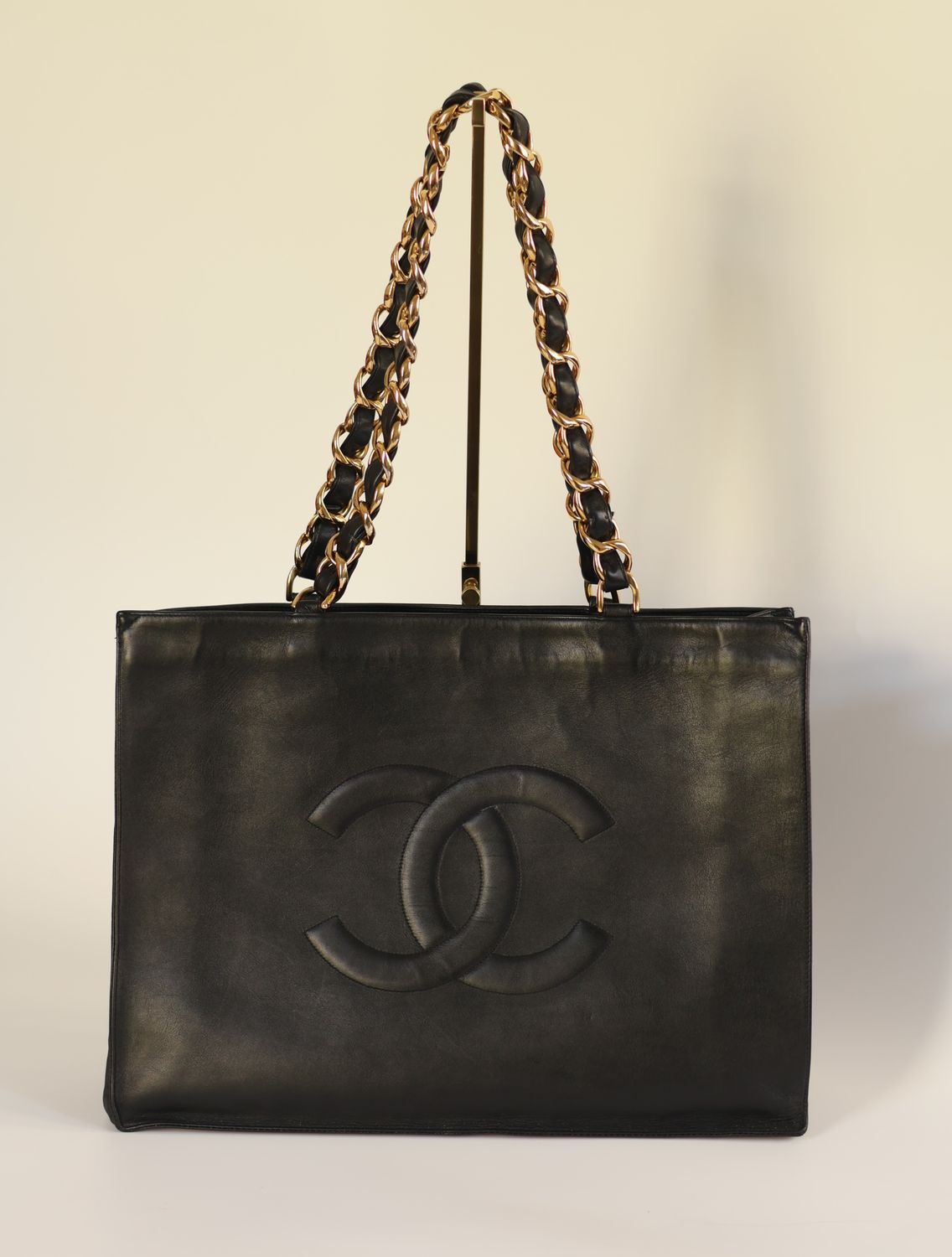 Chanel CC Logo Oversized Tote Bag