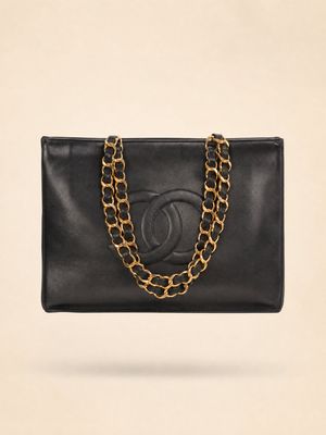 Chanel CC Logo Oversized Tote Bag