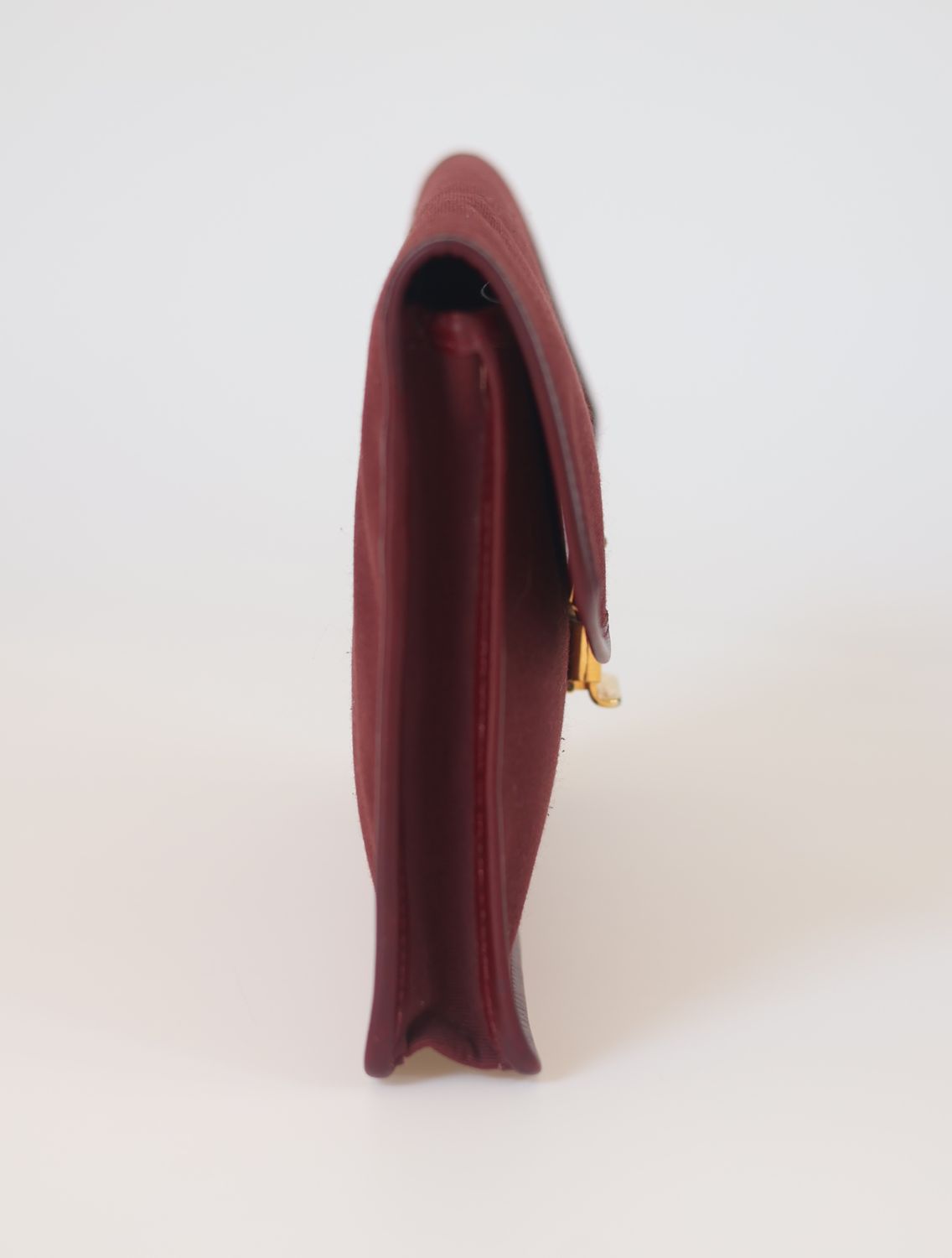 Celine Burgundy Canvas Clutch