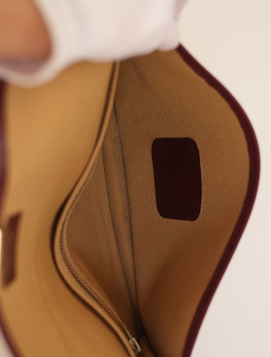 Celine Burgundy Canvas Clutch