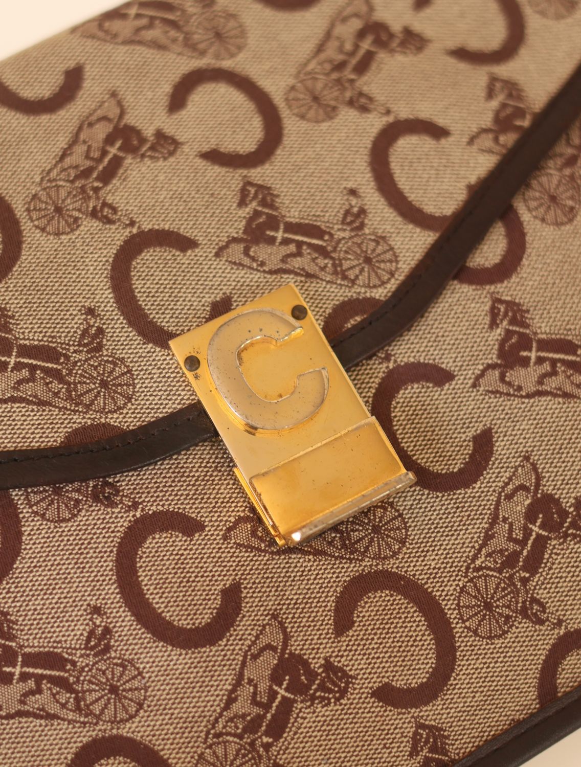 Celine Equestrian Monogram Clutch