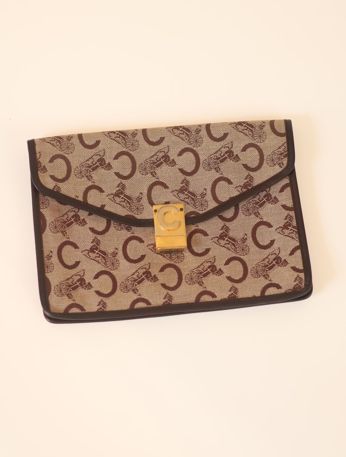 Celine Equestrian Monogram Clutch