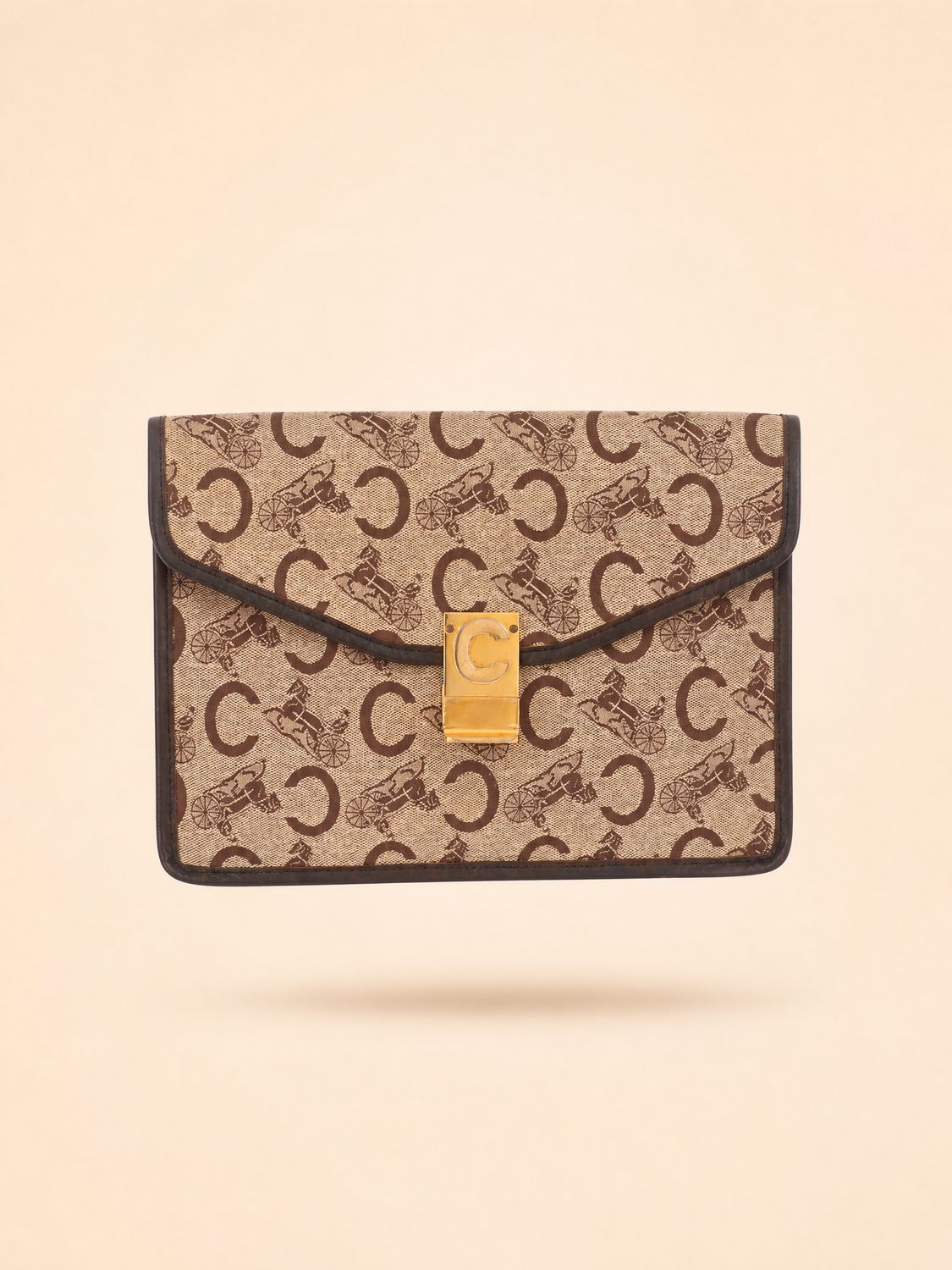 Celine Equestrian Monogram Clutch