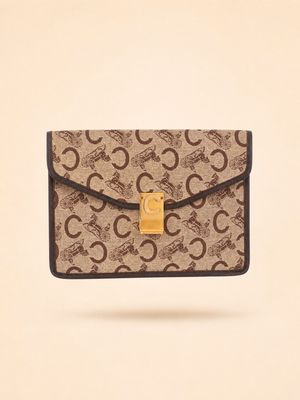 Celine Equestrian Monogram Clutch