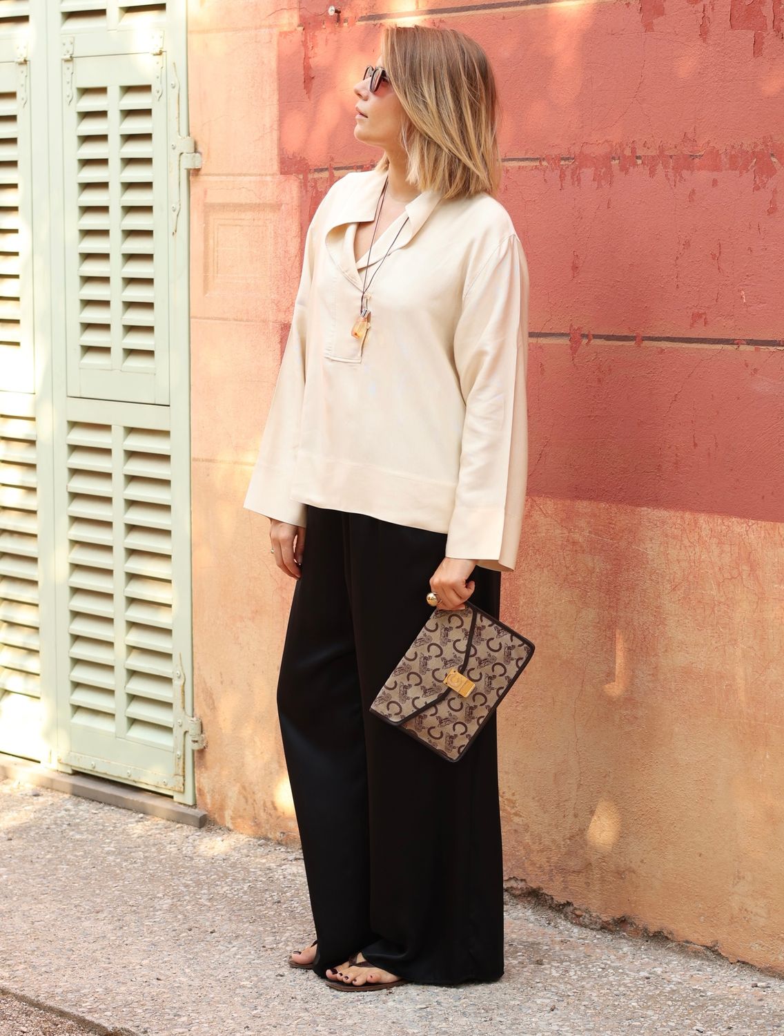 Celine Equestrian Monogram Clutch