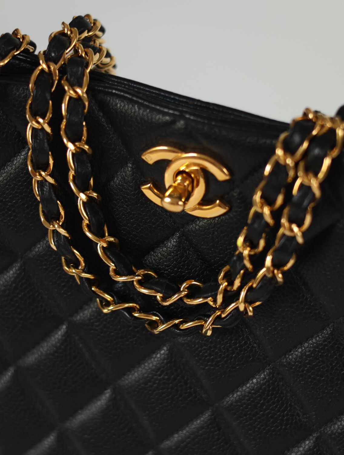 Chanel 24k Quilted Caviar Tote Bag