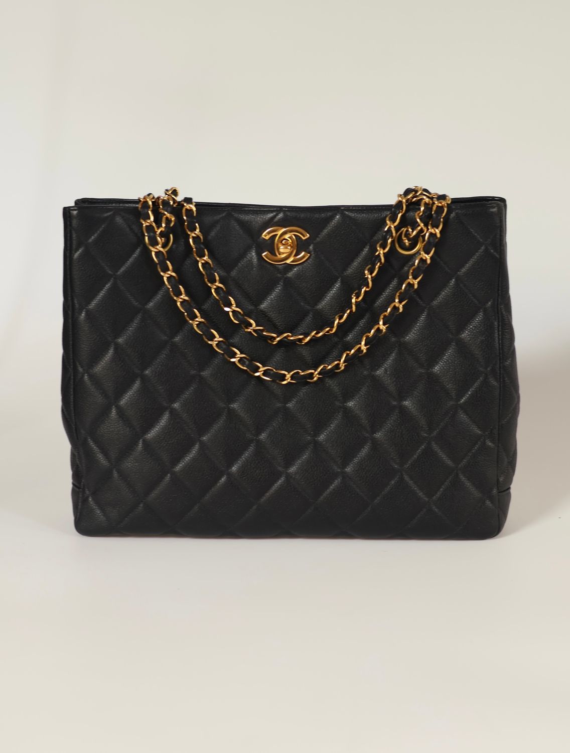 Chanel 24k Quilted Caviar Tote Bag