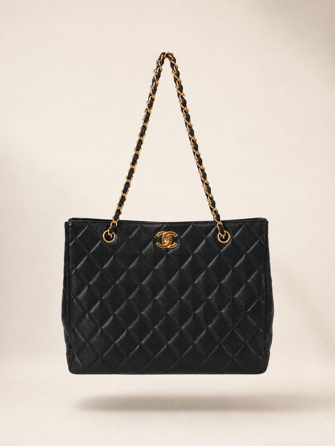 Chanel 24k Quilted Caviar Tote Bag